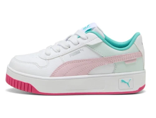 Puma Carina Street sneakers hvid/pink/turkis til børn